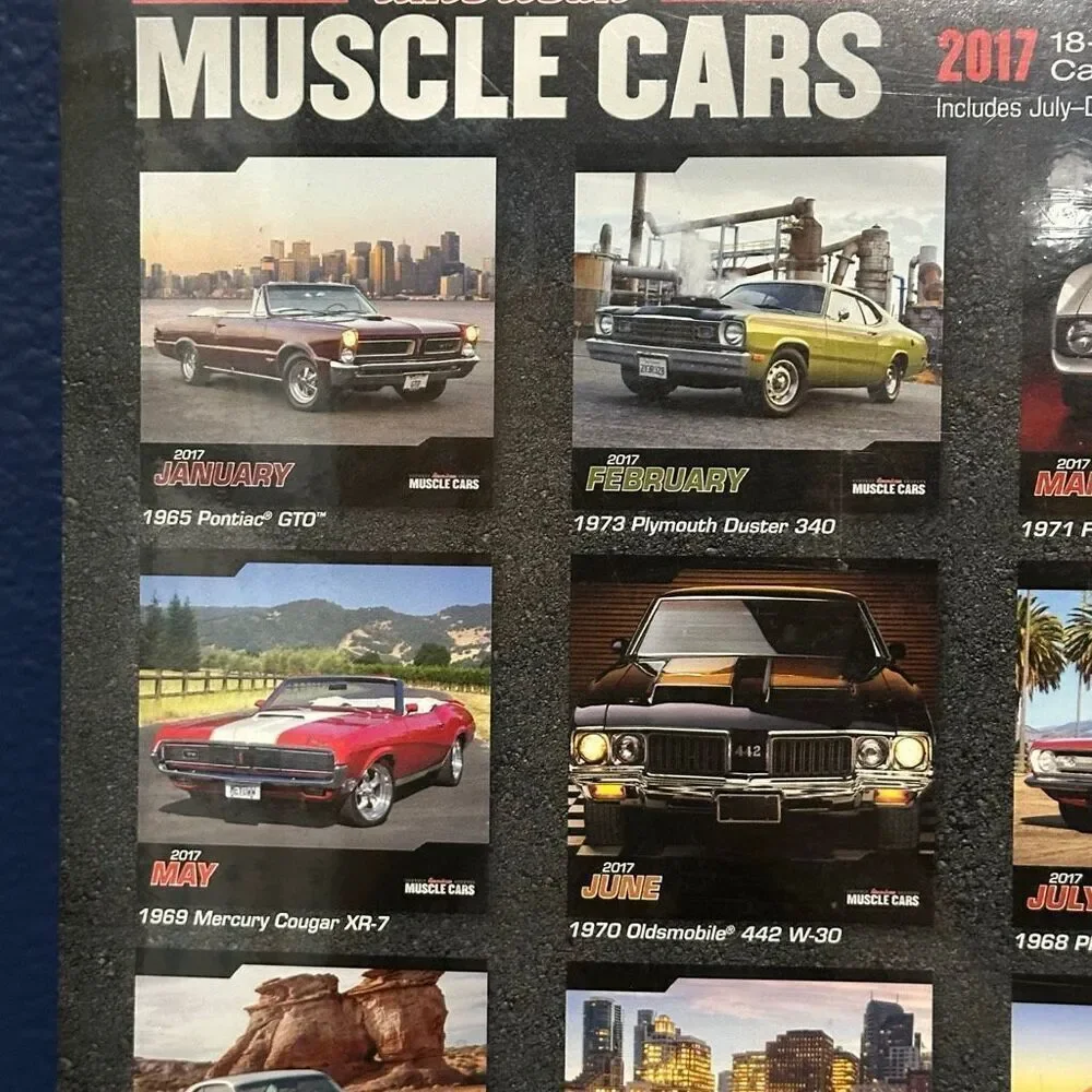 American Muscle Cars Year 2017 Wall Callendar 12” x 12”